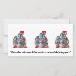 Cartes Pour Fêtes Annuelles Bouddha Père Noël