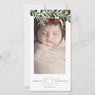 Cartes Pour Fêtes Annuelles Boughs joyeux de Holly