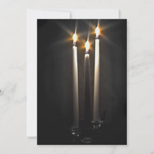 Cartes Pour Fêtes Annuelles Bougie de la Trinité nocturne silencieuse