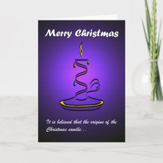 Cartes Pour Fêtes Annuelles Bougie de Noël (pourpre)