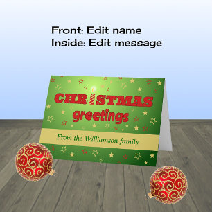 Cartes Pour Fêtes Annuelles Bougie de voeux de Noël personnalisée