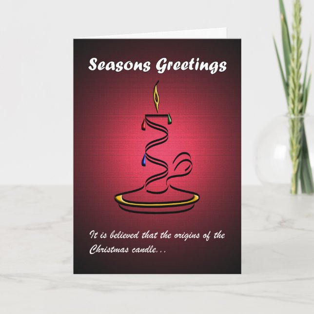 Cartes Pour Fêtes Annuelles Bougie (rouge) (Devant)