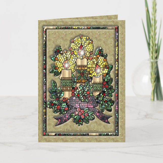 Cartes Pour Fêtes Annuelles Bougies (Devant)