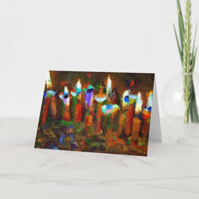 Cartes Pour Fêtes Annuelles Bougies (Devant)