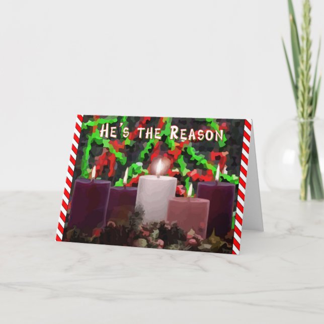 Cartes Pour Fêtes Annuelles Bougies d'avènement (Devant)