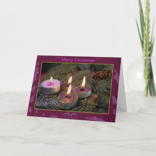 Cartes Pour Fêtes Annuelles Bougies d'avènement de Noël