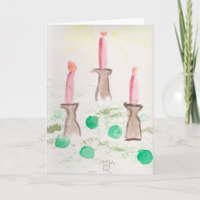 Cartes Pour Fêtes Annuelles Bougies de fête (Devant)