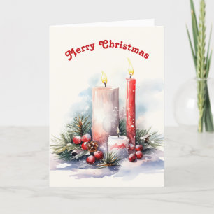 Cartes Pour Fêtes Annuelles Bougies de Noël