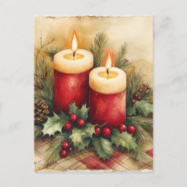 Cartes Pour Fêtes Annuelles Bougies de Noël confortables