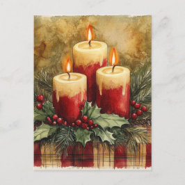 Cartes Pour Fêtes Annuelles Bougies de Noël confortables