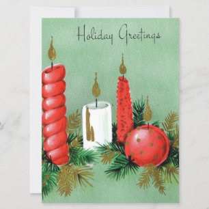 Cartes Pour Fêtes Annuelles Bougies de Noël vintage
