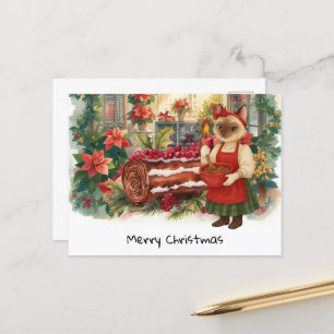 Cartes Pour Fêtes Annuelles Boulangerie de Noël pour chats pour amateurs de ch