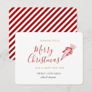 Cartes Pour Fêtes Annuelles Boulangerie Joyeux Noël Business Holiday Card