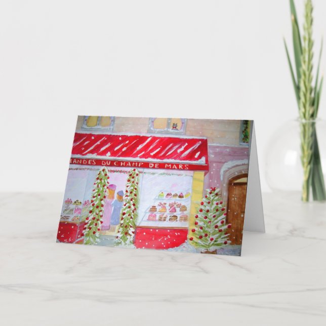 Cartes Pour Fêtes Annuelles Boulangerie Paris (Devant)