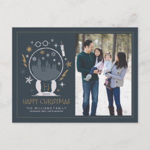 Cartes Pour Fêtes Annuelles Boule à neige HOGWARTS™   Joyeux Noël