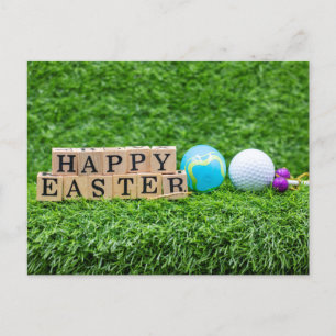 Cartes Pour Fêtes Annuelles Boule de golf de Pâques et oeufs de Pâques pour go