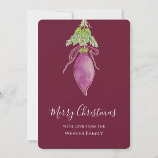 Cartes Pour Fêtes Annuelles Boule de Noël aquarelle originale personnalisée en
