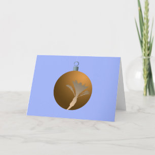 Cartes Pour Fêtes Annuelles Boule d'ornement en laiton métallique Palm Xmas