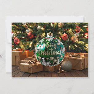 Cartes Pour Fêtes Annuelles Boule en cristal de Noël