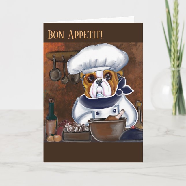 Cartes Pour Fêtes Annuelles Bouledogue (Devant)