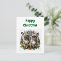 Bouledogue français Couronne de Noël Bulldog