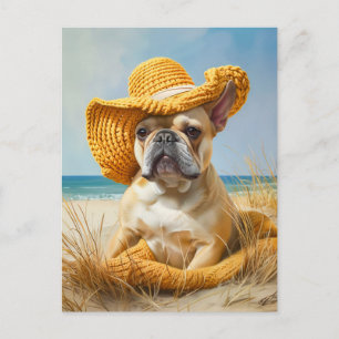 Cartes Pour Fêtes Annuelles Bouledogue français en tenue de chien tricotée