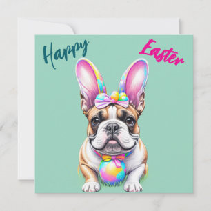 Cartes Pour Fêtes Annuelles Bouledogue français Joyeuses Pâques