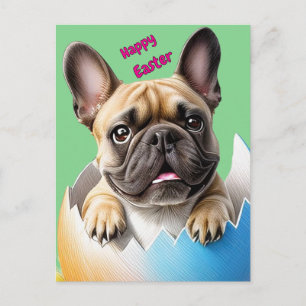 Cartes Pour Fêtes Annuelles Bouledogue français Œuf de Pâques French Bulldog