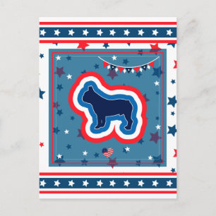 Cartes Pour Fêtes Annuelles Bouledogue Français Patriotique Rouge Blanc Bleu 4