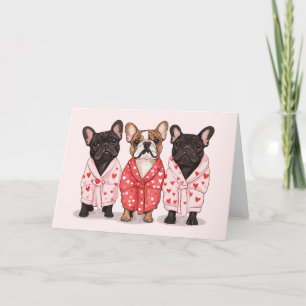 Cartes Pour Fêtes Annuelles Bouledogue français pour la Saint-Valentin