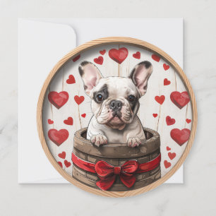 Cartes Pour Fêtes Annuelles Bouledogue français Saint-Valentin