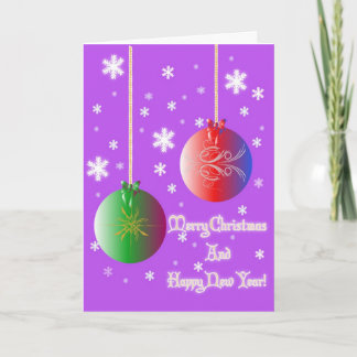 Cartes Pour Fêtes Annuelles Boules 3 de Noël