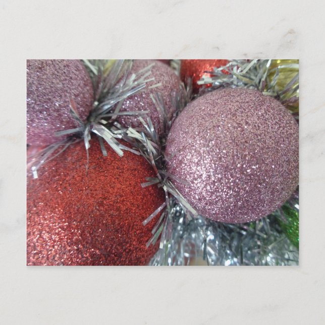 Cartes Pour Fêtes Annuelles Boules de Noël (Devant)