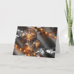 Cartes Pour Fêtes Annuelles Boules de Noël d'or artistique