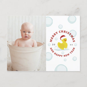 Cartes Pour Fêtes Annuelles Boules de Noël en caoutchouc Canard Père Noël