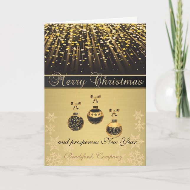 Cartes Pour Fêtes Annuelles Boules de Noël Snowflakes, Confetti Company (Devant)