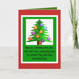 Cartes Pour Fêtes Annuelles Boules de vasectomie de Noël