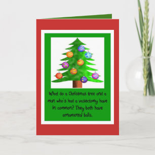 Cartes Pour Fêtes Annuelles Boules de vasectomie de Noël