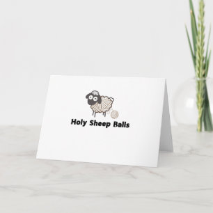 Cartes Pour Fêtes Annuelles Boules saintes de moutons de tricot de métier