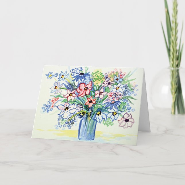 Cartes Pour Fêtes Annuelles Bouquet de fleurs (Devant)