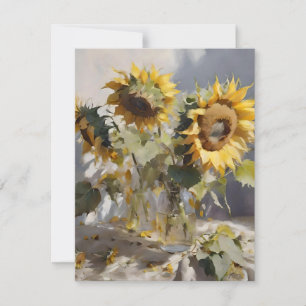 Cartes Pour Fêtes Annuelles Bouquet De Fleurs De Soleil B - Huiles