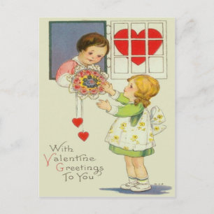Cartes Pour Fêtes Annuelles Bouquet de fleurs vintages Saint-Valentin