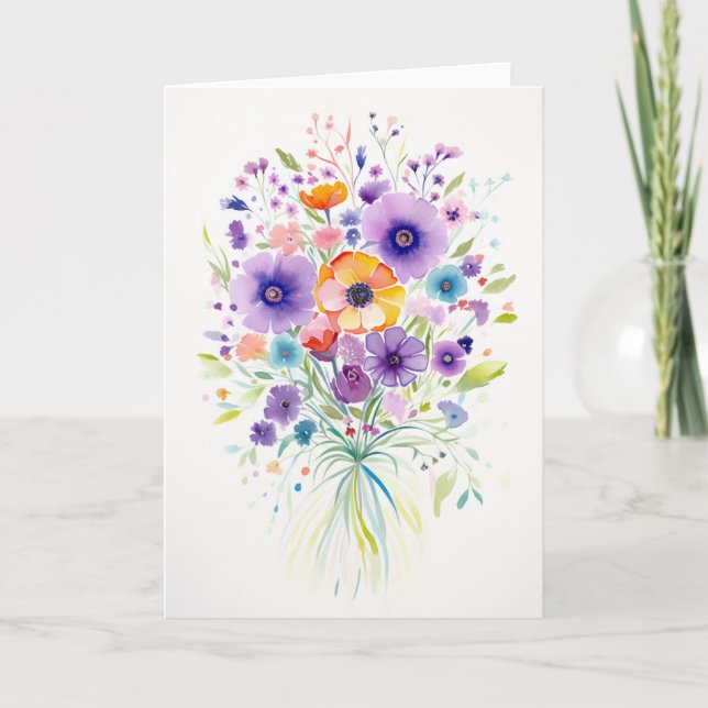 Cartes Pour Fêtes Annuelles Bouquet de printemps (Devant)