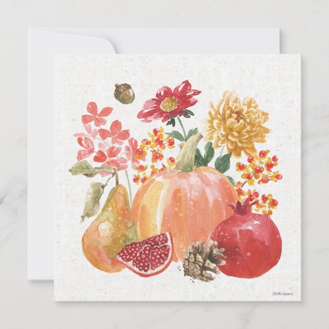 Cartes Pour Fêtes Annuelles Bouquet de récolte (Devant)