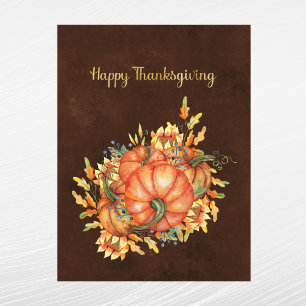 Cartes Pour Fêtes Annuelles Bouquet de tournesol Orange de Thanksgiving Citrou