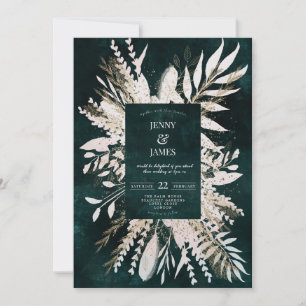 Cartes Pour Fêtes Annuelles Bouquet de wow du Pré doré, vert émeraude