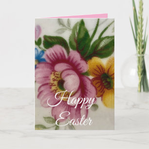 Cartes Pour Fêtes Annuelles Bouquet floral de tasse à thé