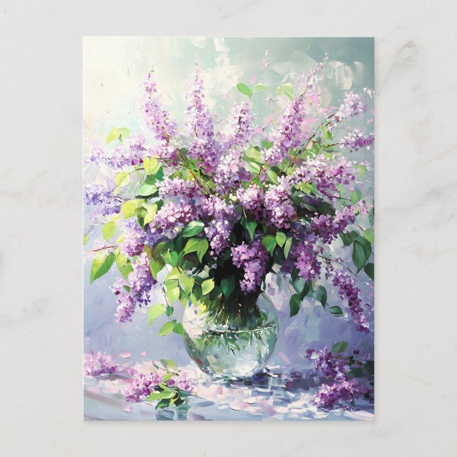 Cartes Pour Fêtes Annuelles Bouquet Lavande en fleurs Lilac (Devant)