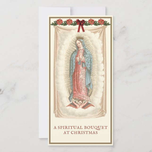 Cartes Pour Fêtes Annuelles Bouquet Spirituel Prière Catholique Guadalupe (Devant)