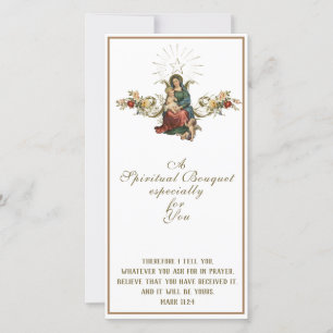 Cartes Pour Fêtes Annuelles Bouquet spirituel Prière catholique Marie Jésus